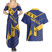 Personalized Barbados Couples Matching Summer Maxi Dress and Hawaiian Shirt Pride and Industry - Wonder Print Shop