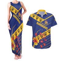 Personalized Barbados Couples Matching Tank Maxi Dress and Hawaiian Shirt Pride and Industry - Wonder Print Shop