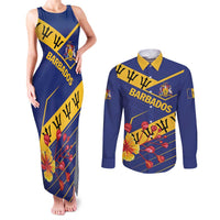 Personalized Barbados Couples Matching Tank Maxi Dress and Long Sleeve Button Shirt Pride and Industry - Wonder Print Shop