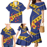 Personalized Barbados Family Matching Mermaid Dress and Hawaiian Shirt Pride and Industry - Wonder Print Shop