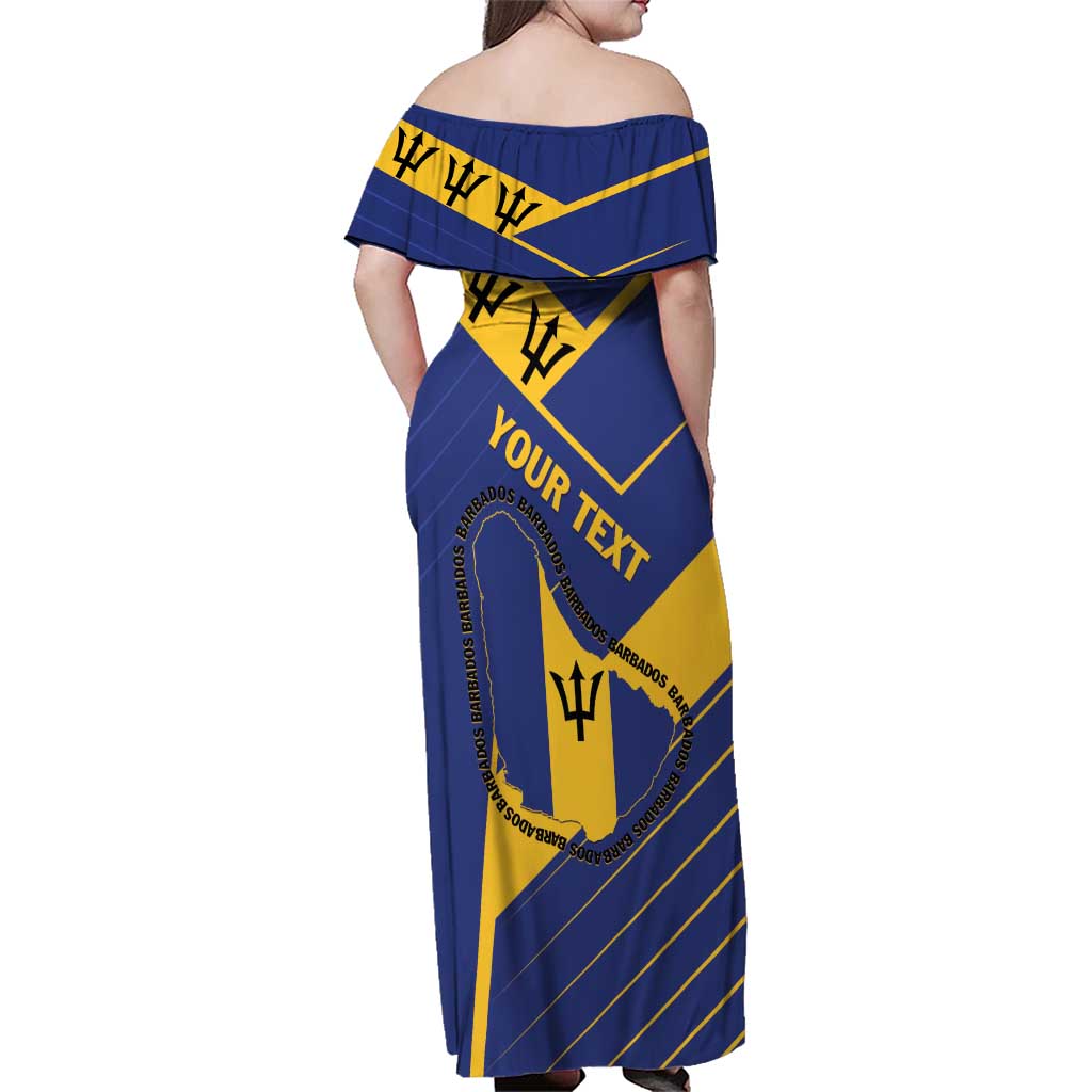 Personalized Barbados Family Matching Off Shoulder Maxi Dress and Hawaiian Shirt Pride and Industry - Wonder Print Shop