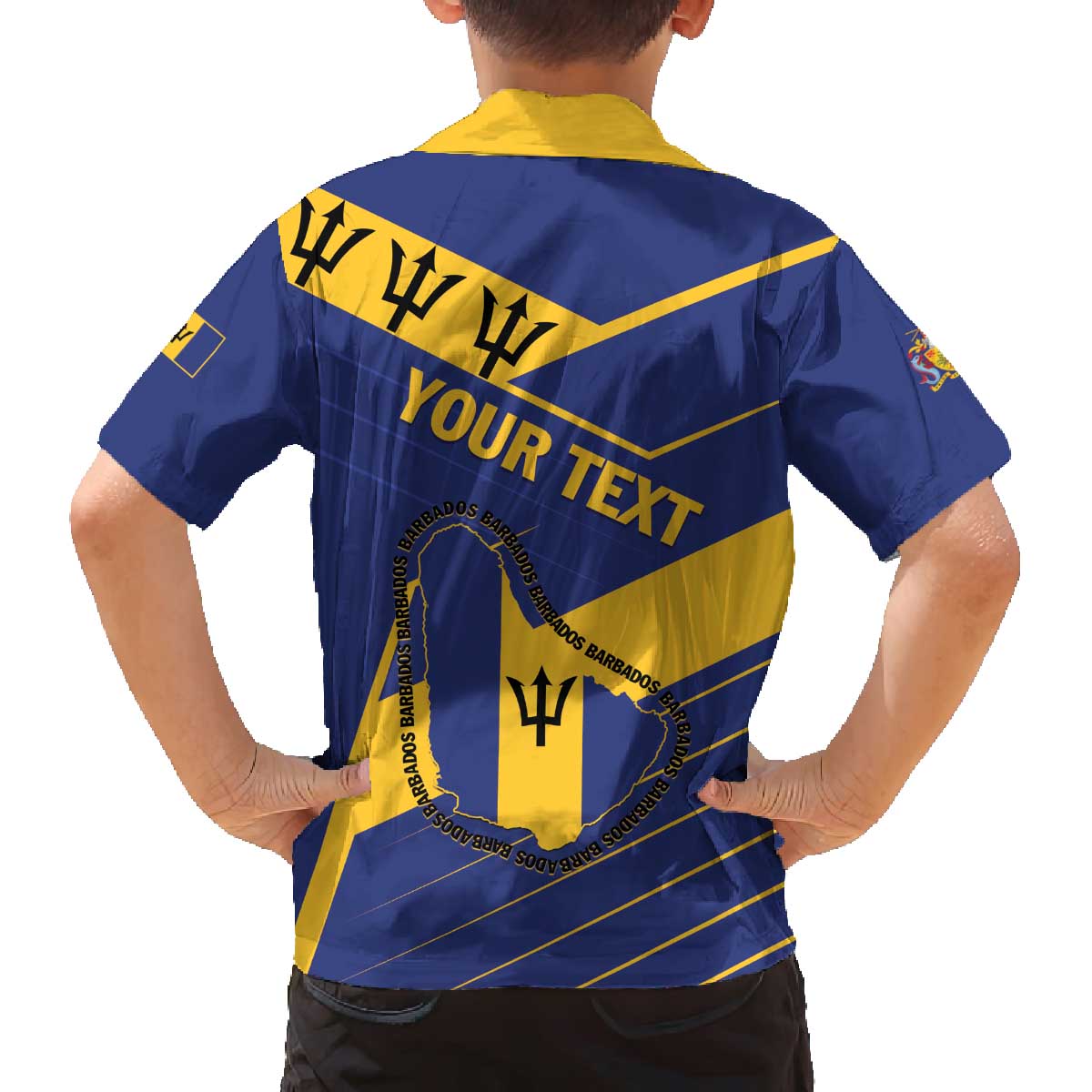 Personalized Barbados Family Matching Off Shoulder Short Dress and Hawaiian Shirt Pride and Industry - Wonder Print Shop