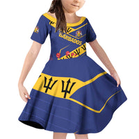 Personalized Barbados Family Matching Off Shoulder Short Dress and Hawaiian Shirt Pride and Industry - Wonder Print Shop