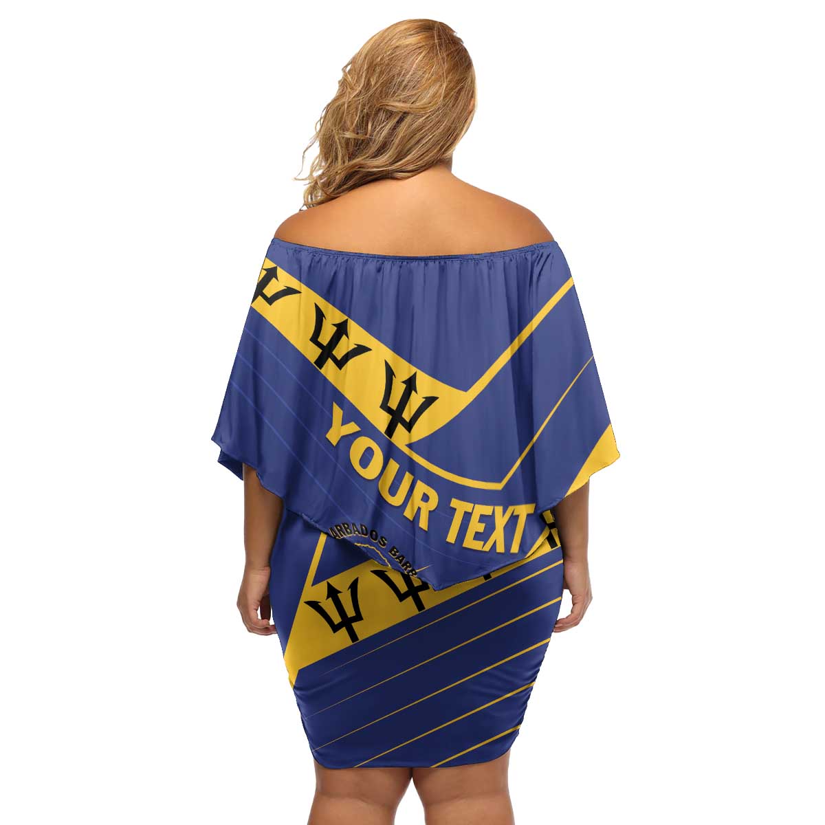 Personalized Barbados Family Matching Off Shoulder Short Dress and Hawaiian Shirt Pride and Industry - Wonder Print Shop