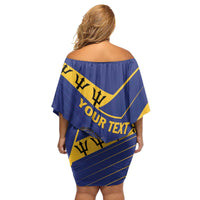 Personalized Barbados Family Matching Off Shoulder Short Dress and Hawaiian Shirt Pride and Industry - Wonder Print Shop