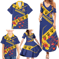 Personalized Barbados Family Matching Summer Maxi Dress and Hawaiian Shirt Pride and Industry - Wonder Print Shop