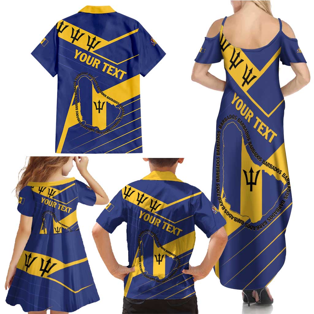 Personalized Barbados Family Matching Summer Maxi Dress and Hawaiian Shirt Pride and Industry - Wonder Print Shop