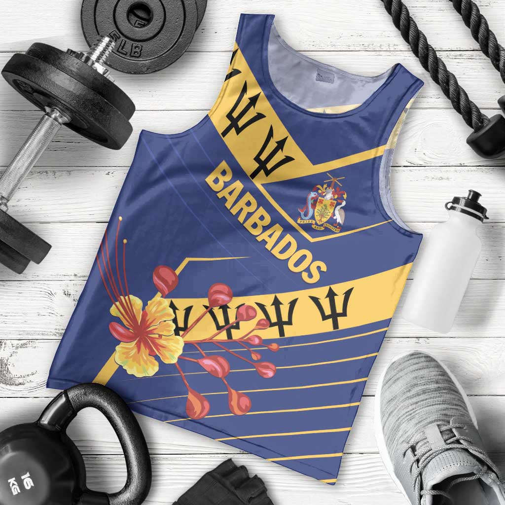 Personalized Barbados Men Tank Top Pride and Industry - Wonder Print Shop