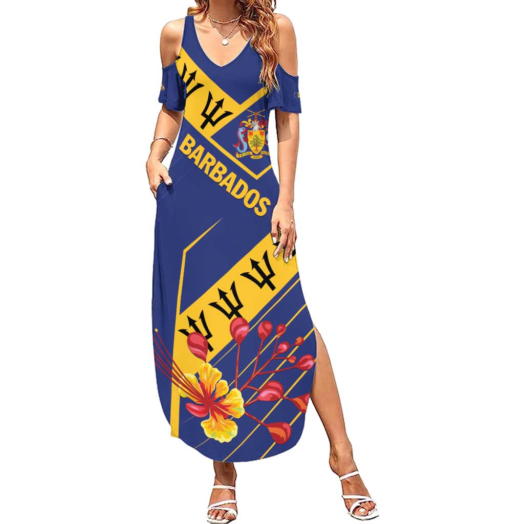 Personalized Barbados Summer Maxi Dress Pride and Industry - Wonder Print Shop