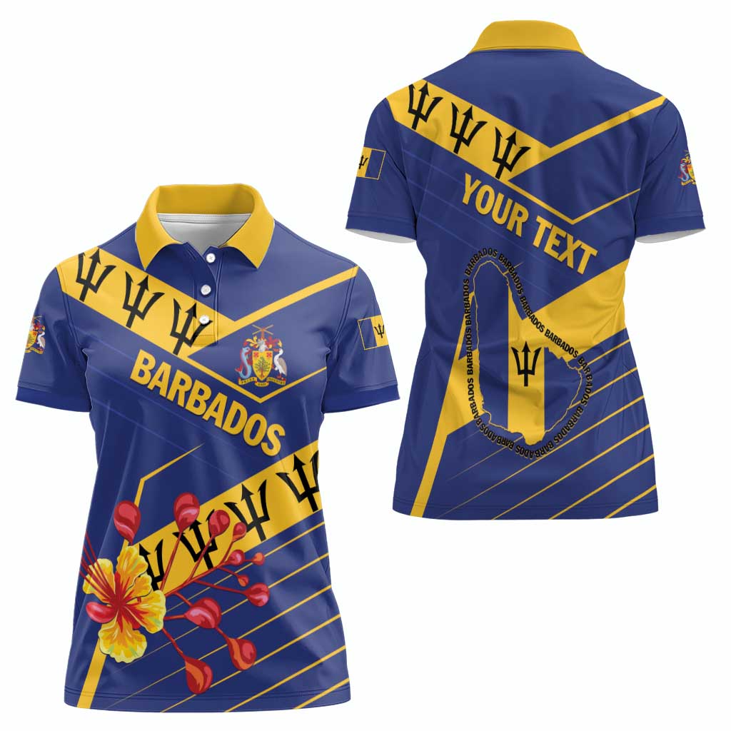 Personalized Barbados Women Polo Shirt Pride and Industry - Wonder Print Shop