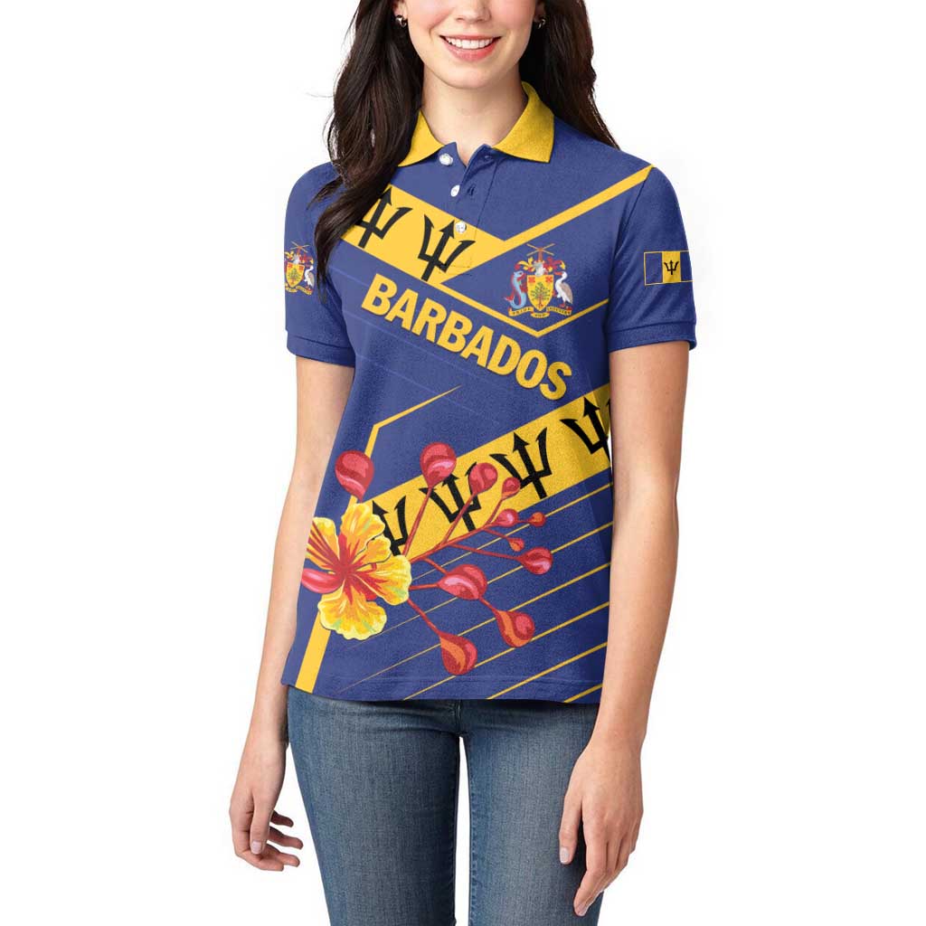 Personalized Barbados Women Polo Shirt Pride and Industry - Wonder Print Shop