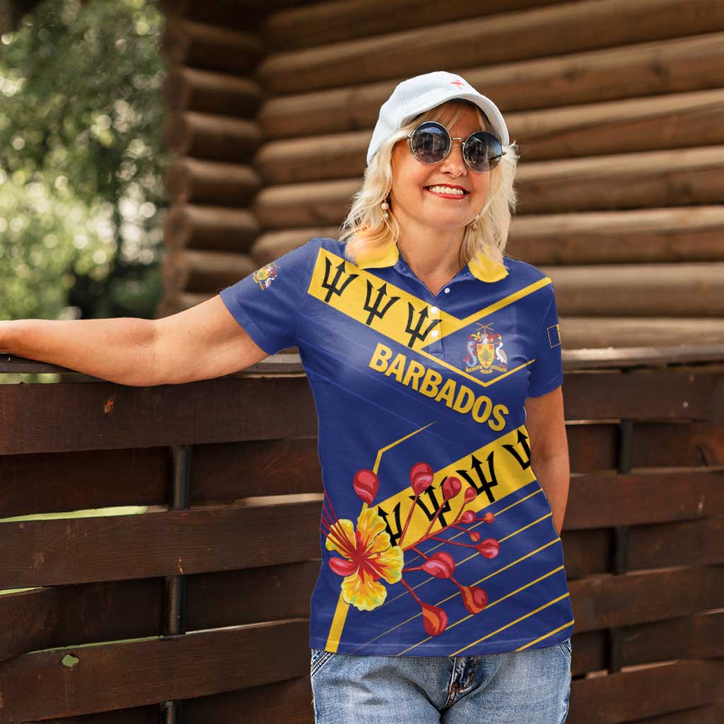Personalized Barbados Women Polo Shirt Pride and Industry - Wonder Print Shop