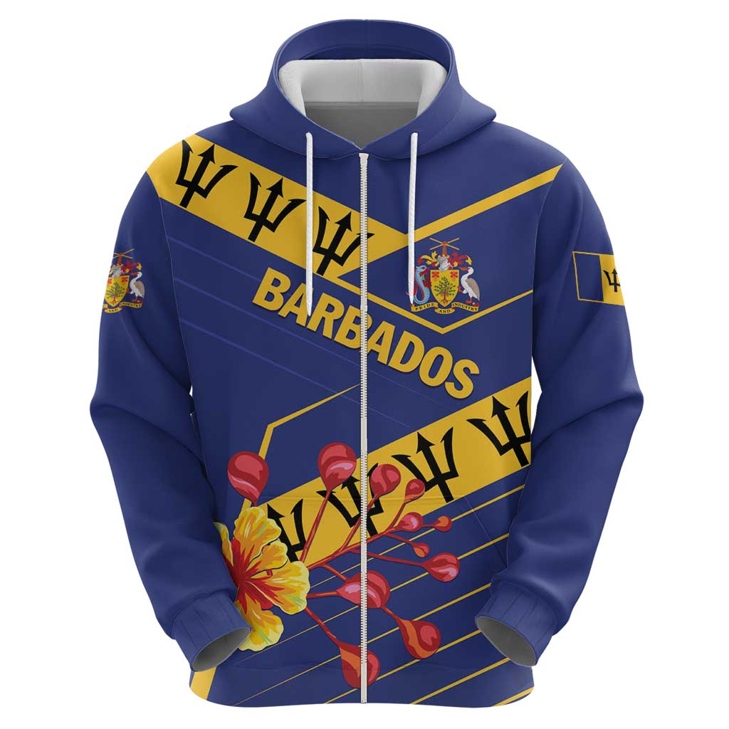 Personalized Barbados Zip Hoodie Pride and Industry - Wonder Print Shop