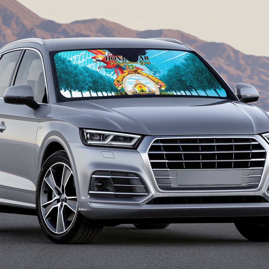 Honduras Independence Day 1821 Auto Sun Shade Libre Soberana e Independiente - Wonder Print Shop