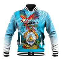 Personalized Honduras Independence Day 1821 Baseball Jacket Libre Soberana e Independiente - Wonder Print Shop