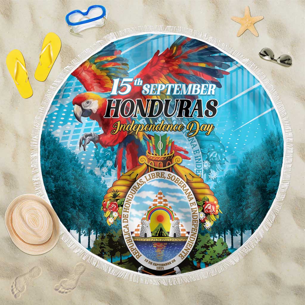 Honduras Independence Day 1821 Beach Blanket Libre Soberana e Independiente - Wonder Print Shop