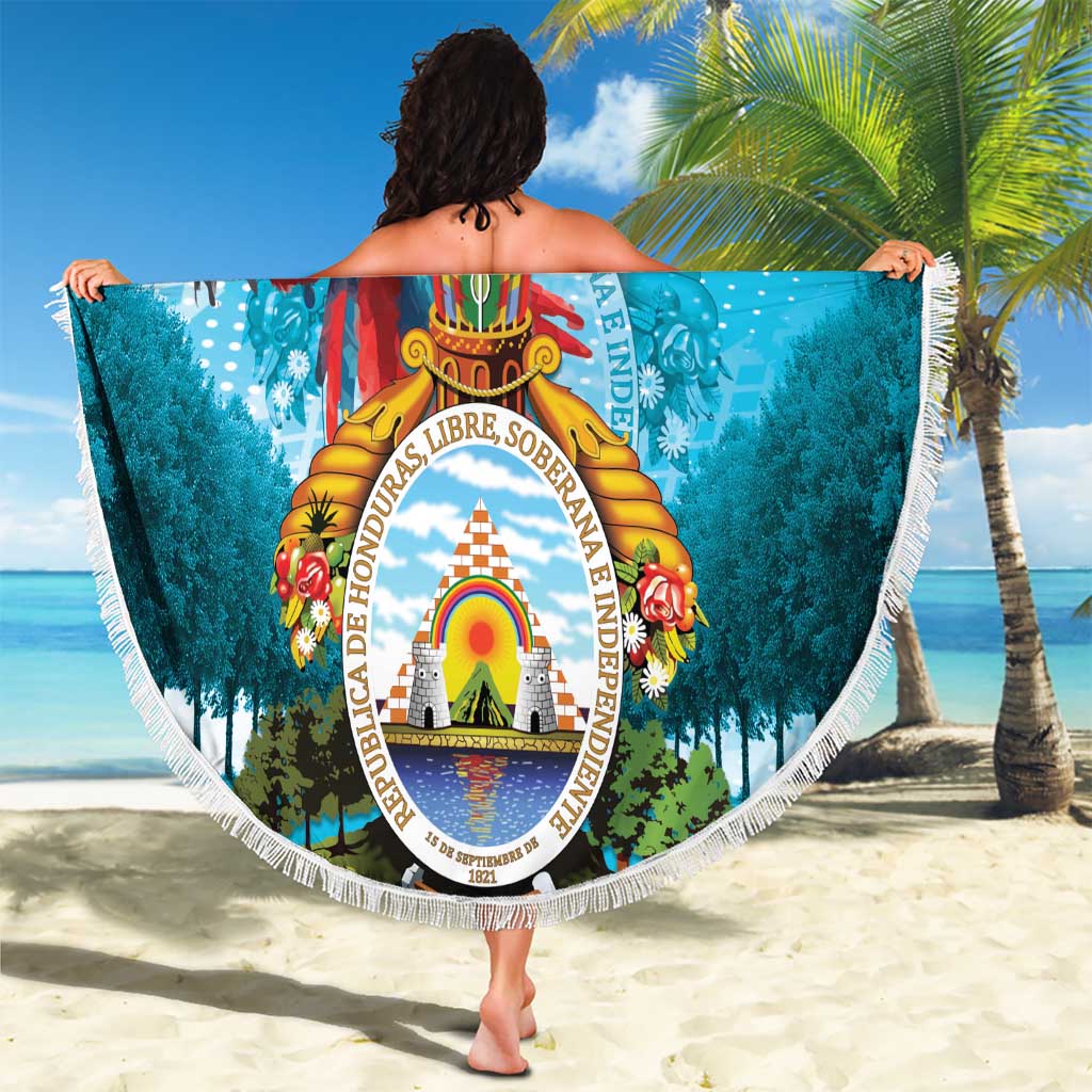Honduras Independence Day 1821 Beach Blanket Libre Soberana e Independiente - Wonder Print Shop