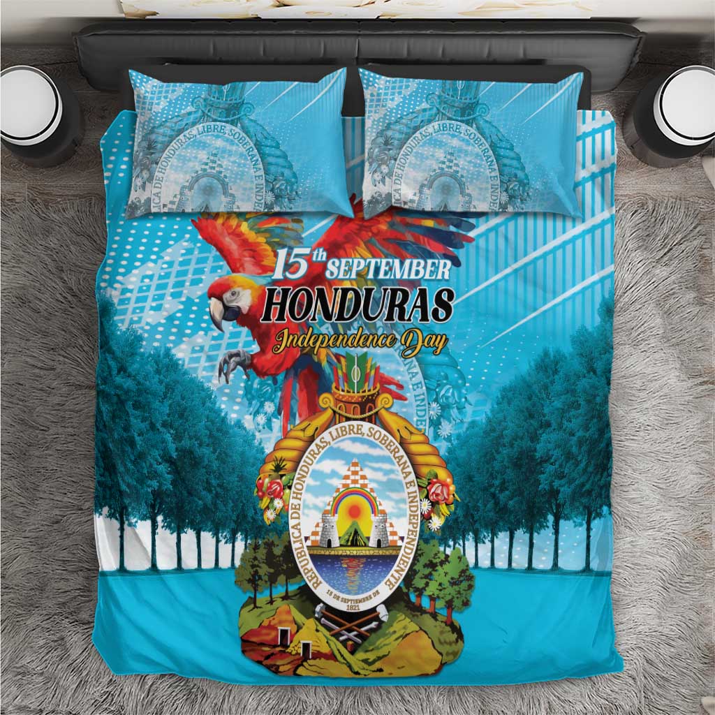 Honduras Independence Day 1821 Bedding Set Libre Soberana e Independiente - Wonder Print Shop
