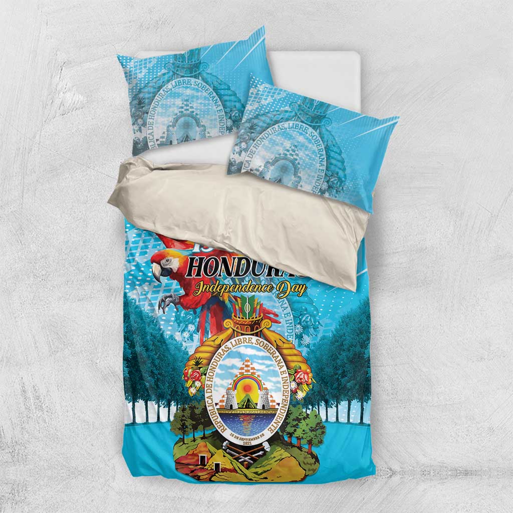Honduras Independence Day 1821 Bedding Set Libre Soberana e Independiente - Wonder Print Shop