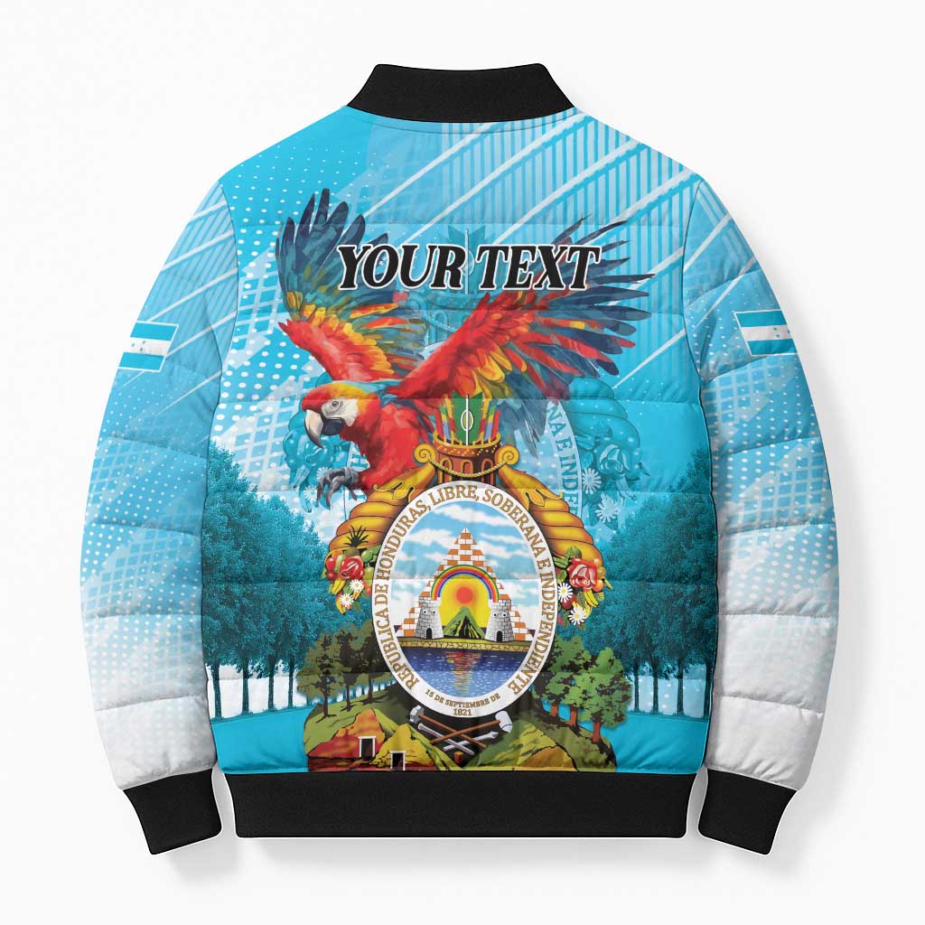 Personalized Honduras Independence Day 1821 Bomber Puffer Jacket Libre Soberana e Independiente - Wonder Print Shop