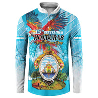 Personalized Honduras Independence Day 1821 Button Sweatshirt Libre Soberana e Independiente - Wonder Print Shop