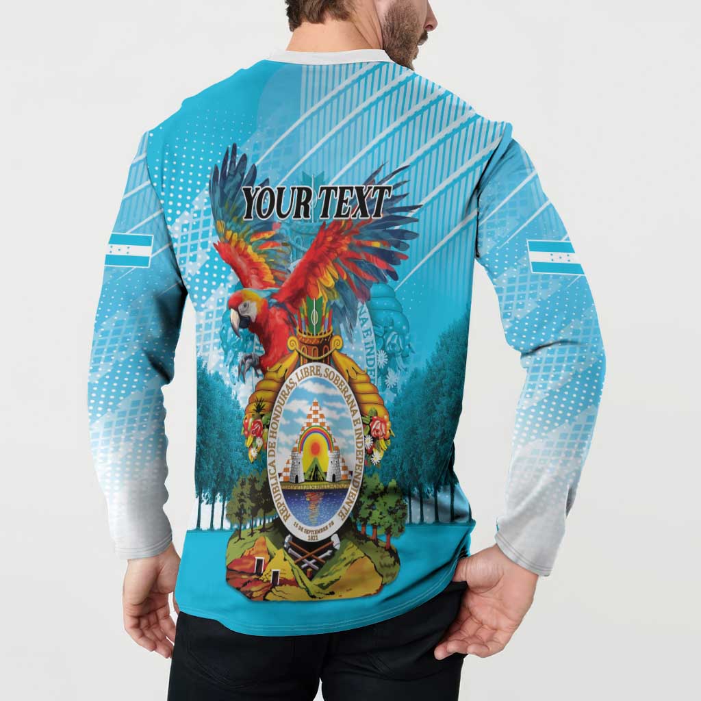 Personalized Honduras Independence Day 1821 Button Sweatshirt Libre Soberana e Independiente - Wonder Print Shop