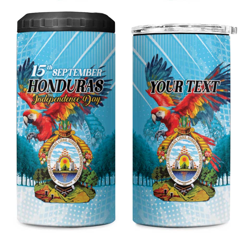Personalized Honduras Independence Day 1821 4 in 1 Can Cooler Tumbler Libre Soberana e Independiente - Wonder Print Shop