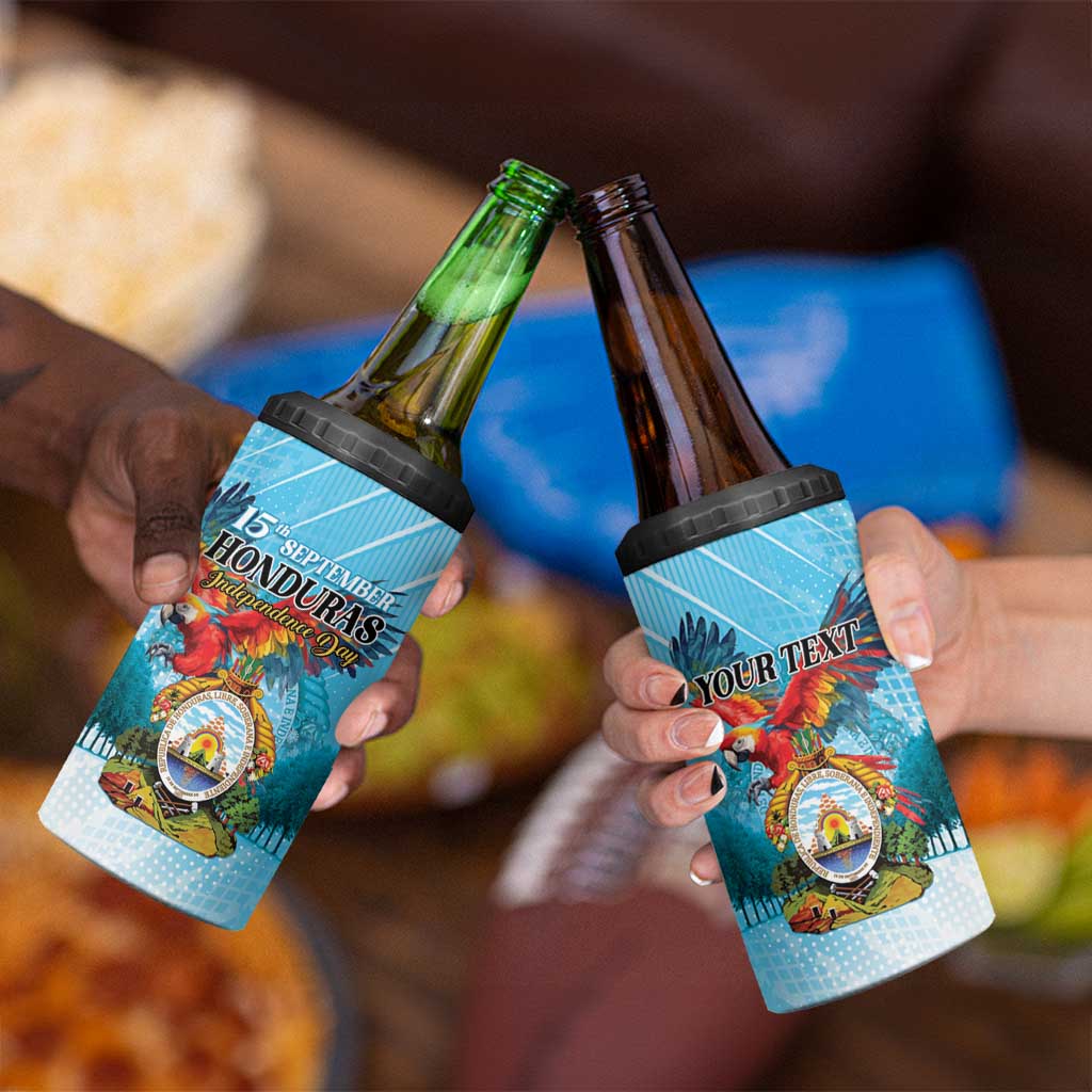 Personalized Honduras Independence Day 1821 4 in 1 Can Cooler Tumbler Libre Soberana e Independiente - Wonder Print Shop