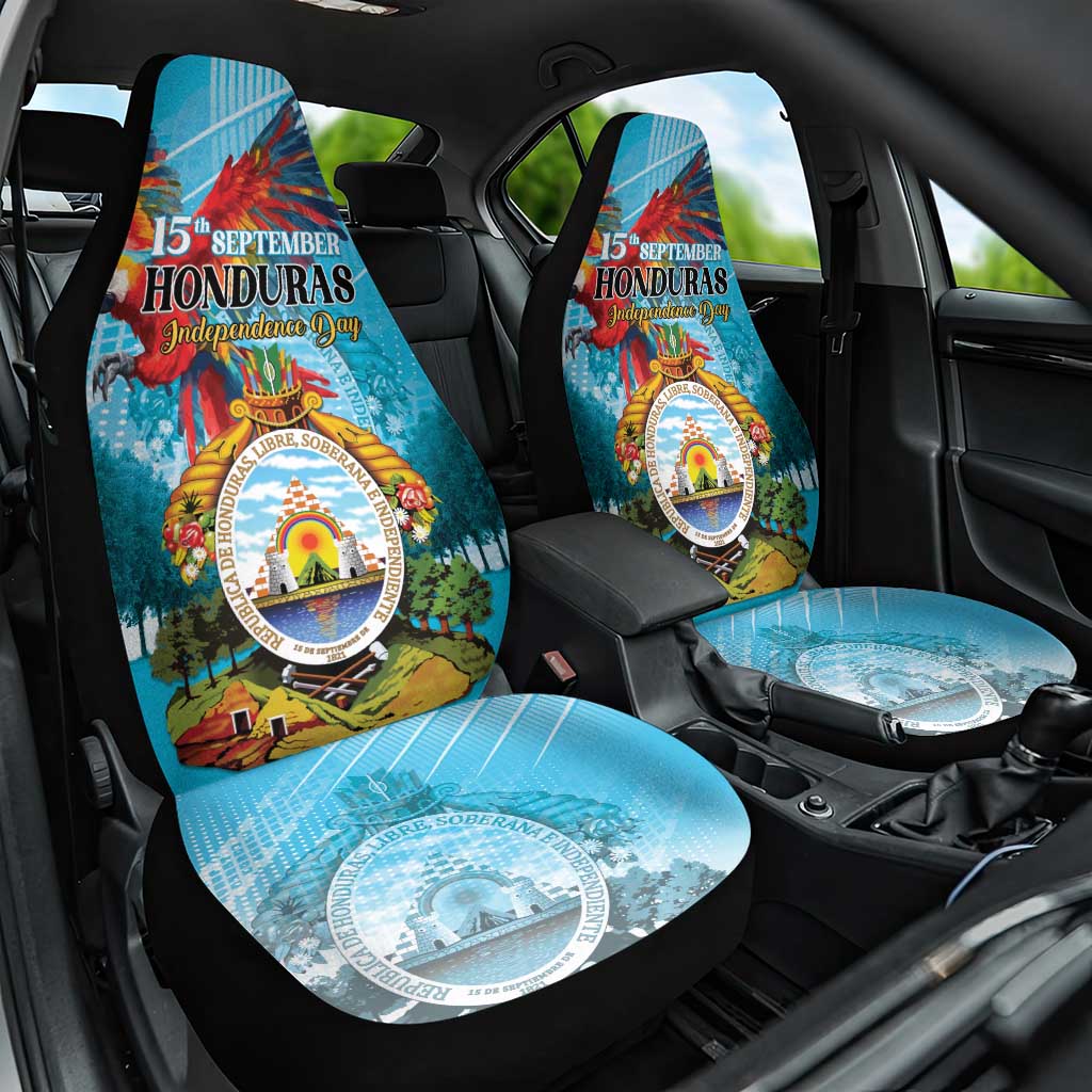 Honduras Independence Day 1821 Car Seat Cover Libre Soberana e Independiente - Wonder Print Shop