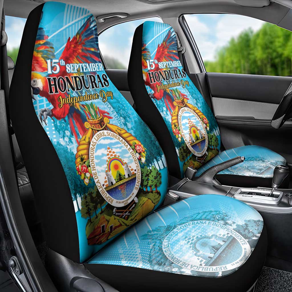 Honduras Independence Day 1821 Car Seat Cover Libre Soberana e Independiente - Wonder Print Shop