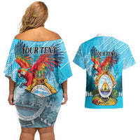 Personalized Honduras Independence Day 1821 Couples Matching Off Shoulder Short Dress and Hawaiian Shirt Libre Soberana e Independiente - Wonder Print Shop