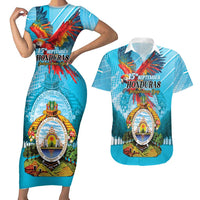 Personalized Honduras Independence Day 1821 Couples Matching Short Sleeve Bodycon Dress and Hawaiian Shirt Libre Soberana e Independiente - Wonder Print Shop