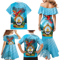 Personalized Honduras Independence Day 1821 Family Matching Mermaid Dress and Hawaiian Shirt Libre Soberana e Independiente - Wonder Print Shop
