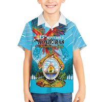 Personalized Honduras Independence Day 1821 Family Matching Off The Shoulder Long Sleeve Dress and Hawaiian Shirt Libre Soberana e Independiente - Wonder Print Shop