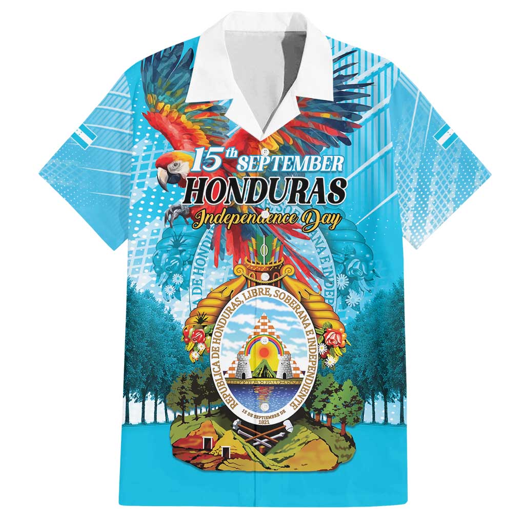 Personalized Honduras Independence Day 1821 Family Matching Off Shoulder Maxi Dress and Hawaiian Shirt Libre Soberana e Independiente - Wonder Print Shop