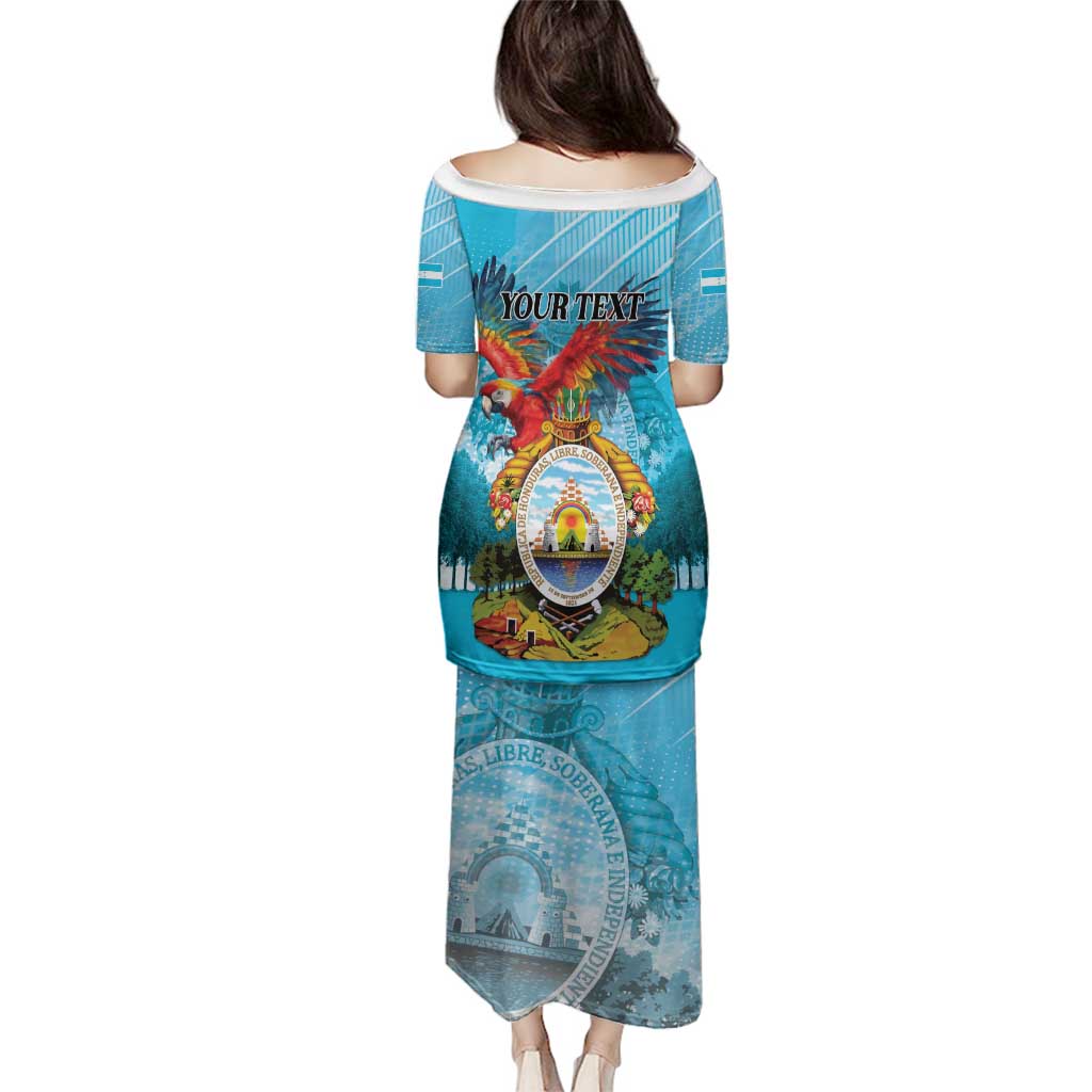 Personalized Honduras Independence Day 1821 Family Matching Puletasi and Hawaiian Shirt Libre Soberana e Independiente - Wonder Print Shop