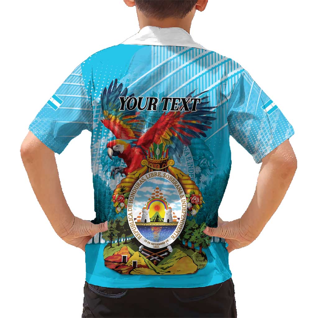 Personalized Honduras Independence Day 1821 Family Matching Short Sleeve Bodycon Dress and Hawaiian Shirt Libre Soberana e Independiente - Wonder Print Shop