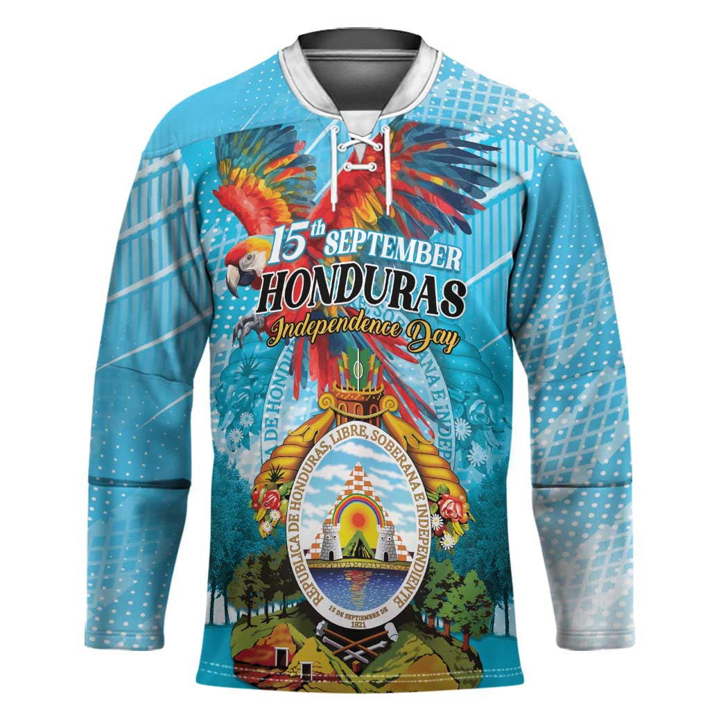 Personalized Honduras Independence Day 1821 Hockey Jersey Libre Soberana e Independiente - Wonder Print Shop