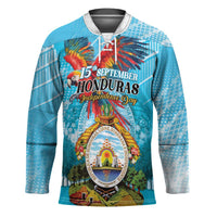 Personalized Honduras Independence Day 1821 Hockey Jersey Libre Soberana e Independiente - Wonder Print Shop