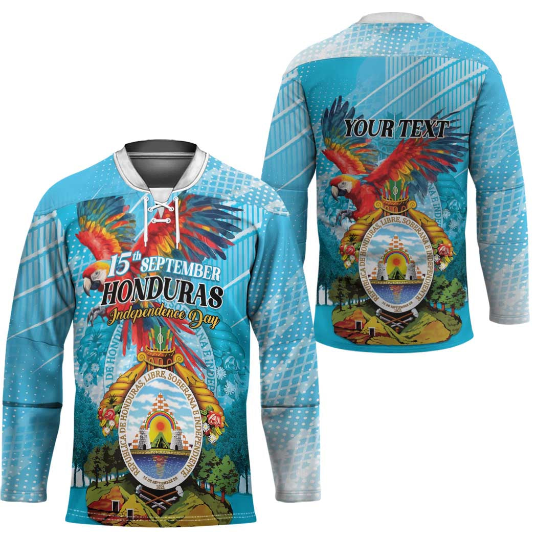 Personalized Honduras Independence Day 1821 Hockey Jersey Libre Soberana e Independiente - Wonder Print Shop
