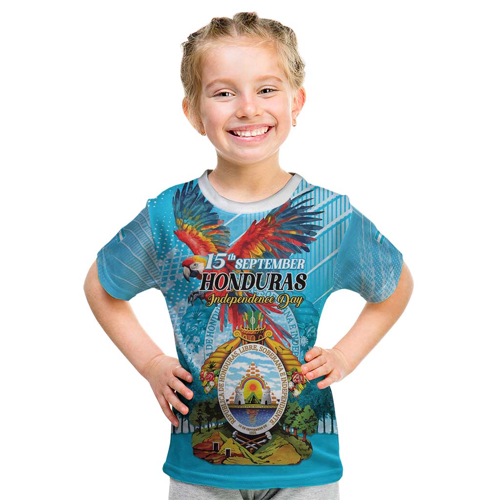 Personalized Honduras Independence Day 1821 Kid T Shirt Libre Soberana e Independiente - Wonder Print Shop