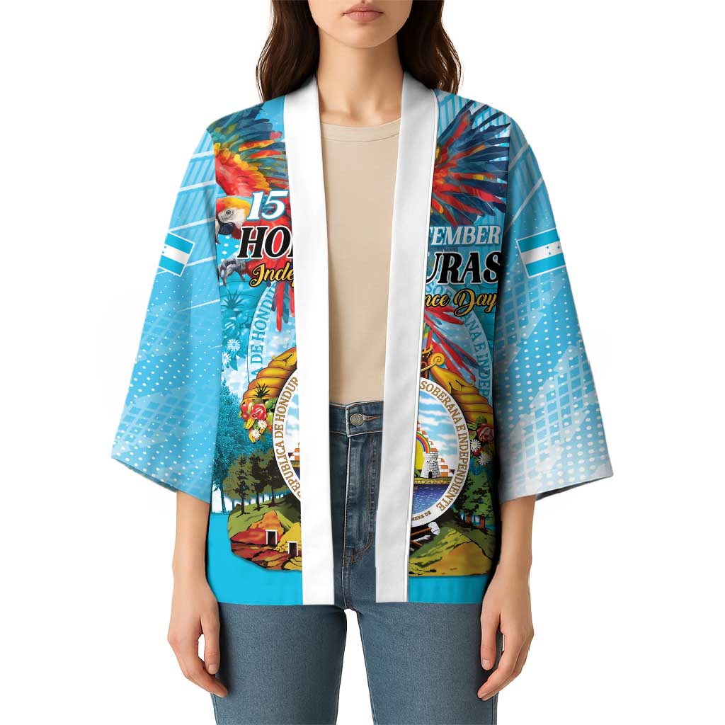Personalized Honduras Independence Day 1821 Kimono Libre Soberana e Independiente - Wonder Print Shop