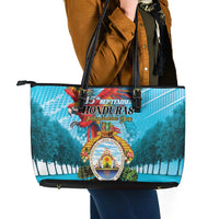 Honduras Independence Day 1821 Leather Tote Bag Libre Soberana e Independiente - Wonder Print Shop