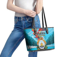 Honduras Independence Day 1821 Leather Tote Bag Libre Soberana e Independiente - Wonder Print Shop