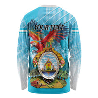 Personalized Honduras Independence Day 1821 Long Sleeve Shirt Libre Soberana e Independiente - Wonder Print Shop