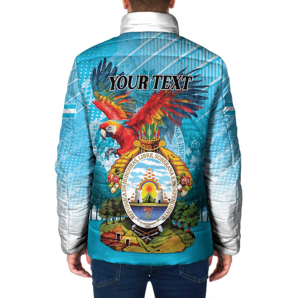 Personalized Honduras Independence Day 1821 Padded Jacket Libre Soberana e Independiente - Wonder Print Shop