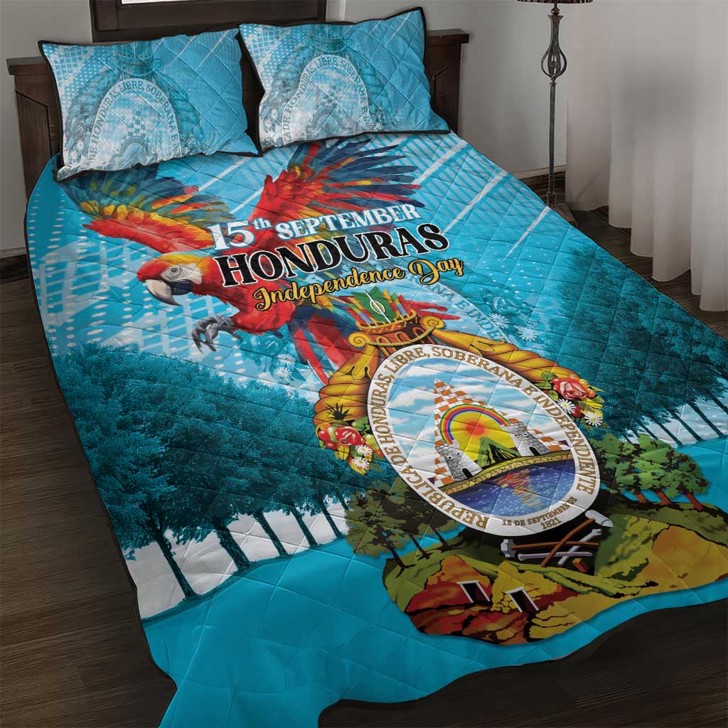 Honduras Independence Day 1821 Quilt Bed Set Libre Soberana e Independiente - Wonder Print Shop