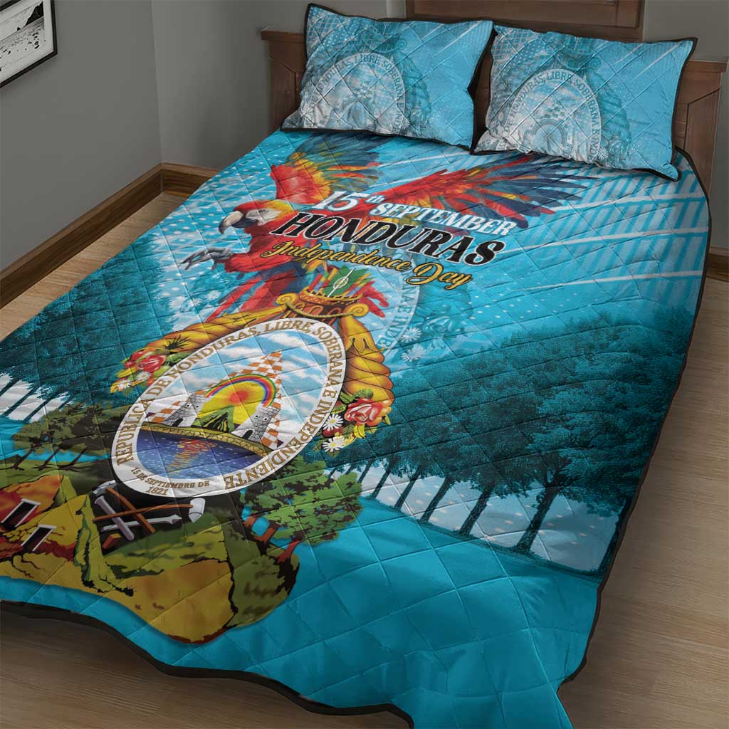 Honduras Independence Day 1821 Quilt Bed Set Libre Soberana e Independiente - Wonder Print Shop