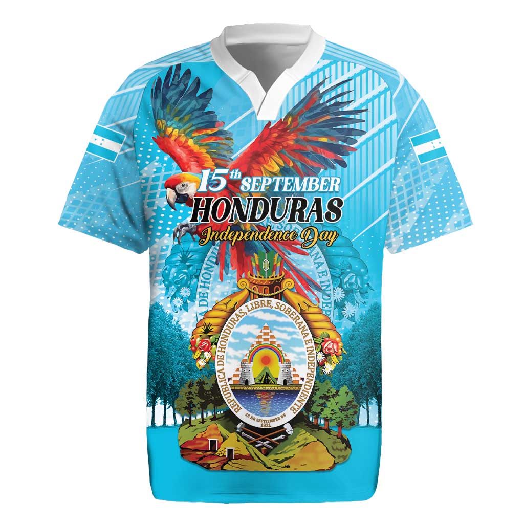 Personalized Honduras Independence Day 1821 Rugby Jersey Libre Soberana e Independiente - Wonder Print Shop