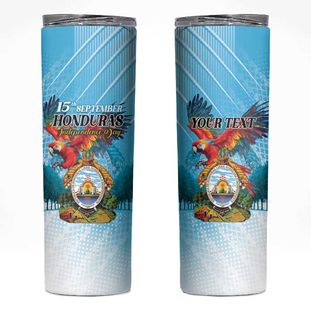 Personalized Honduras Independence Day 1821 Skinny Tumbler Libre Soberana e Independiente - Wonder Print Shop